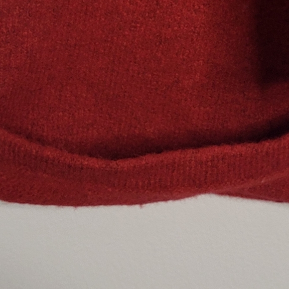 Revolve SNDYS Quinn Off-The-Shoulder Jumper Sweater Red Oversized Size XS - Picture 8 of 10